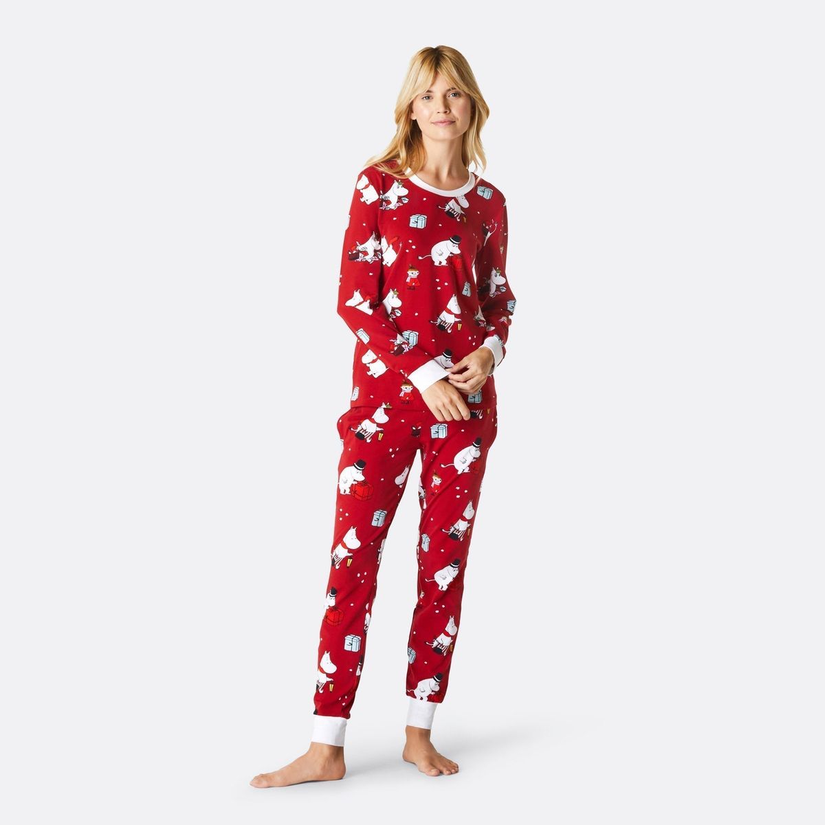 Mumi Rød Julepyjamas Dame