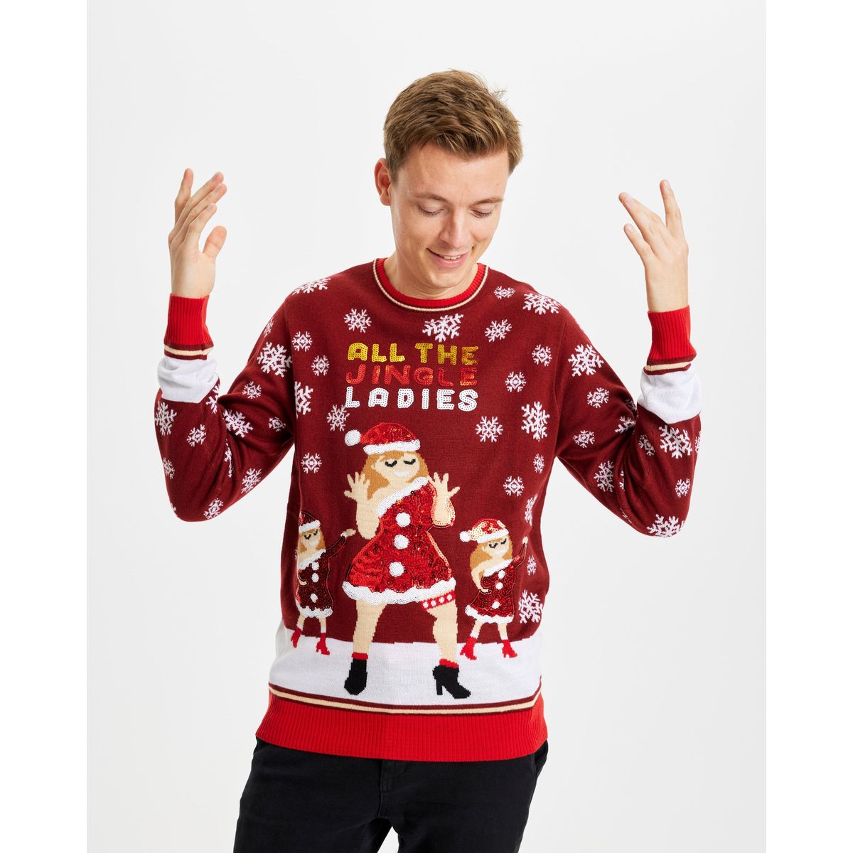 Årets julesweater: All My Jingle Ladies - herre / mænd. Ugly Christmas Sweater lavet i Danmark