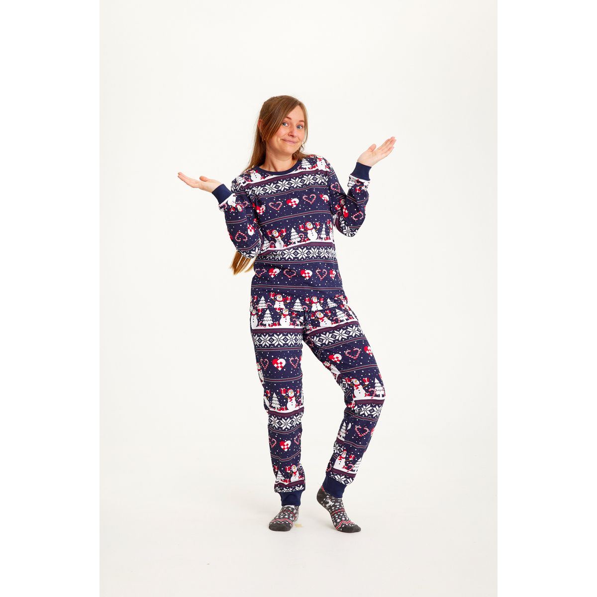 Årets julepyjamas: Julehjerte Pyjamas - dame / kvinder.