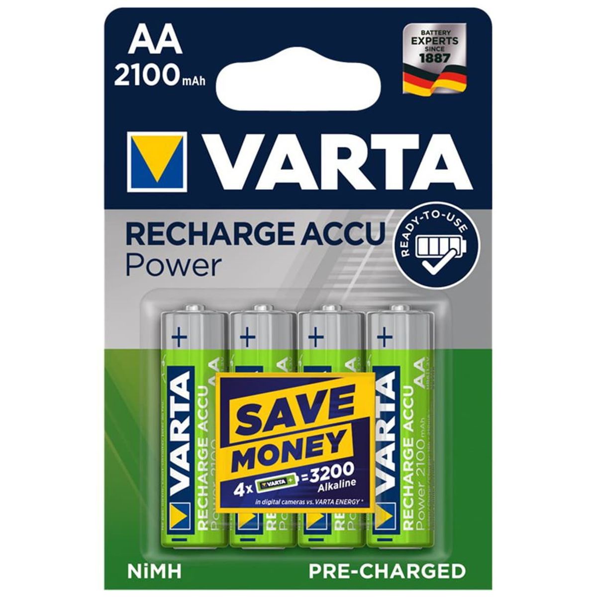 Genopladelige Batteri - AA - Varta - 4 stk. (43462)