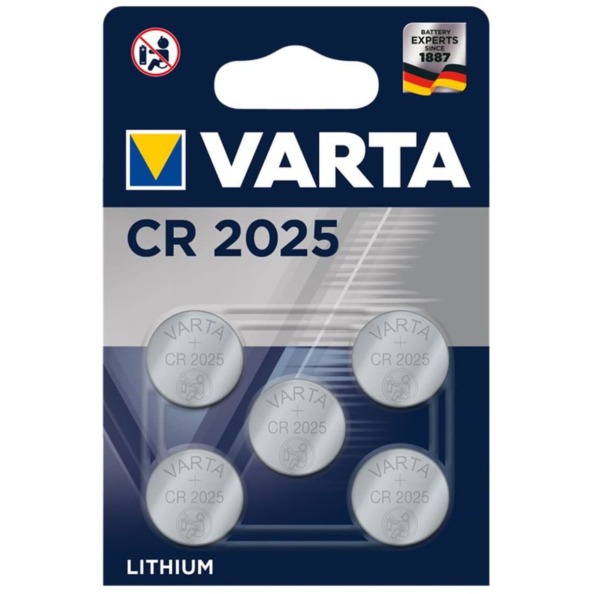 CR2025 - Knapcelle Batterier - Varta - 5 stk (49611)