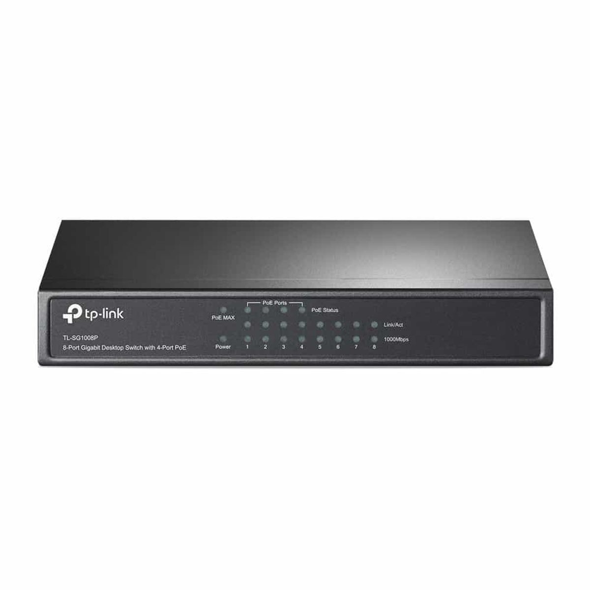 TP-LINK TL-SG1008P 8-port Gigabit Switch med 4 x PoE+