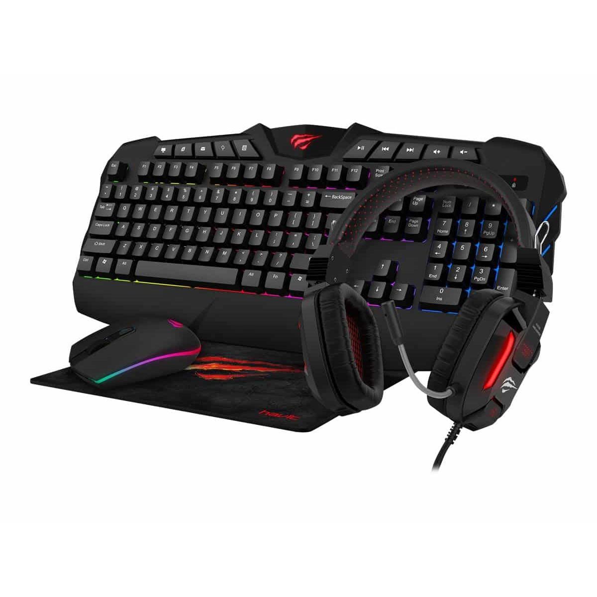 Havit Gaming Bundle - Mus, Tastatur, Headset, Måtte