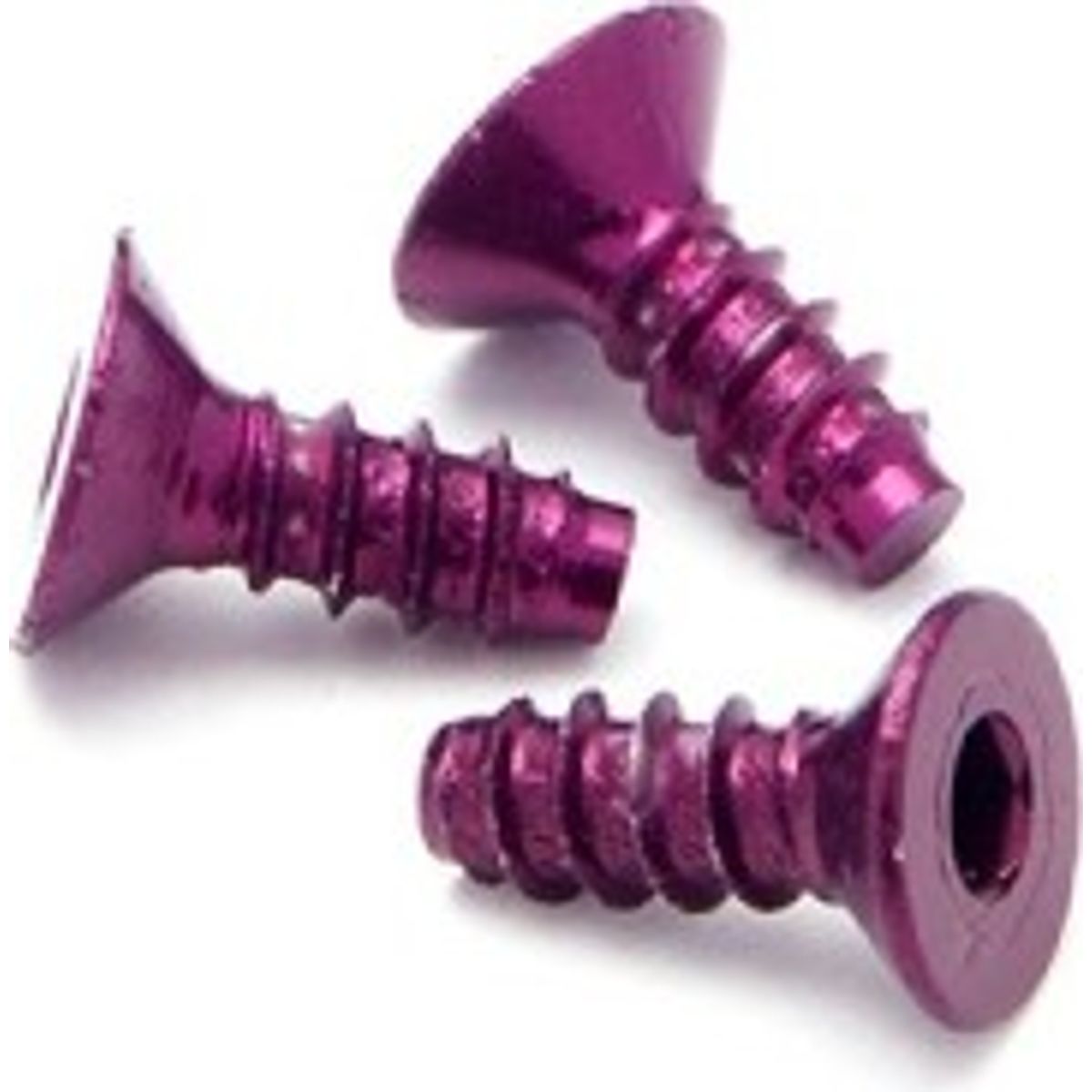 Alu Tp Flat Hd Screw 3 X8mm Hex Socket/purple/5pc - Hpz076 - Hpi Racing