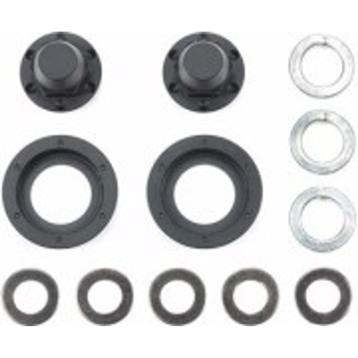 Hub Nuts For Single Wheels (black/2pcs.) - 56556 - Tamiya