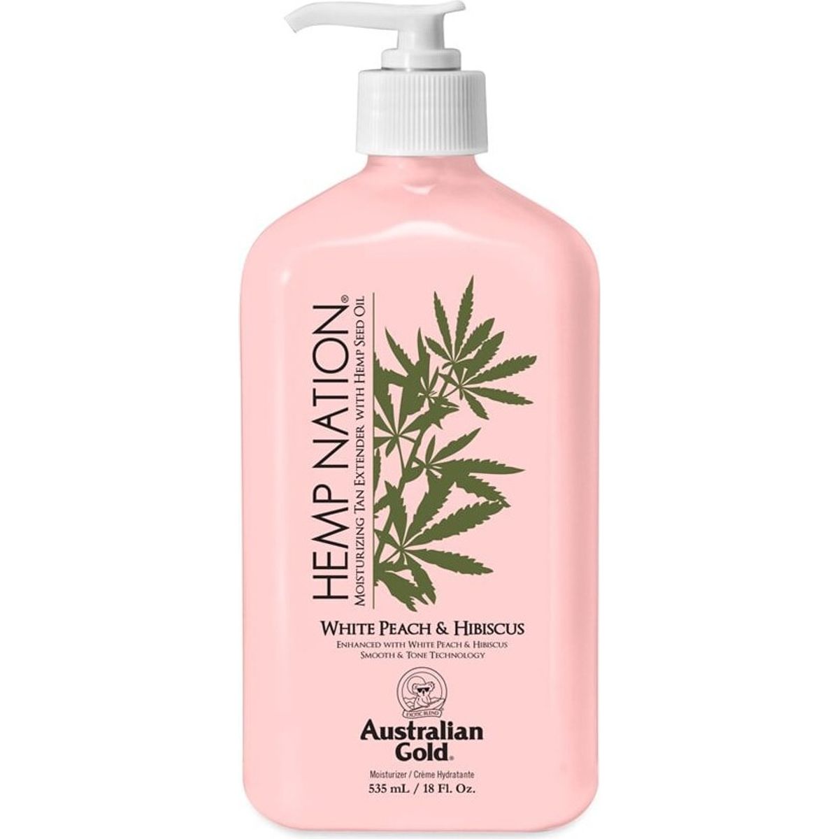 Australian Gold - Hemp Nation Moisturizing Tan Extender - Peach & Hibiscus - 535 Ml