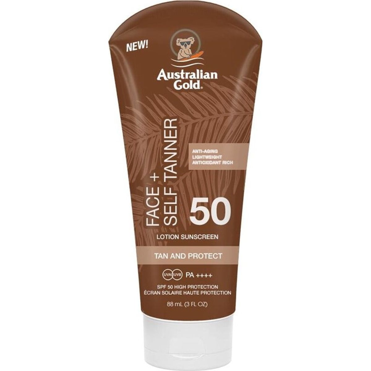 Australian Gold - Face Self Tanner Spf50 Lotion Sunscreen 88 Ml