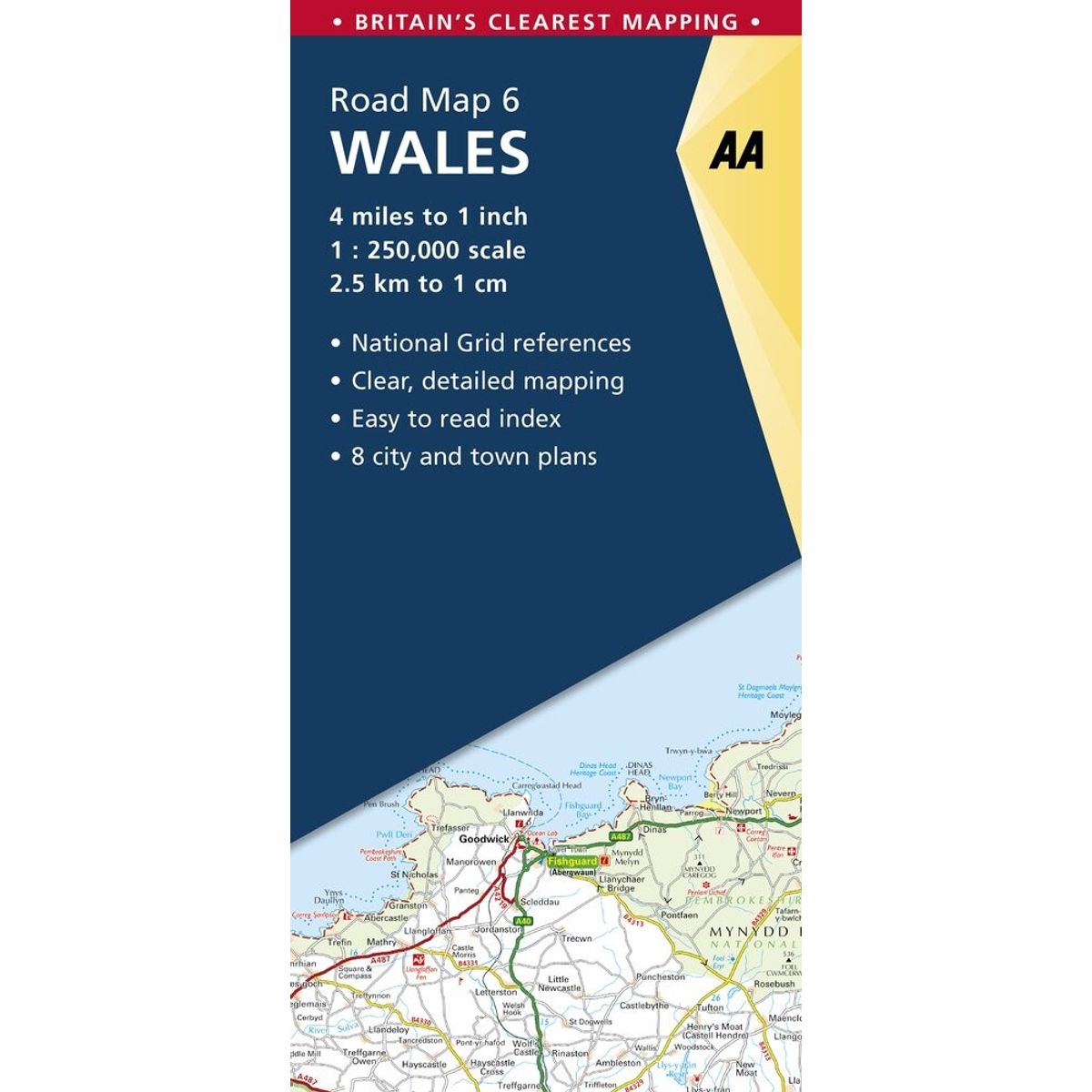 Aa Road Map Britain 6: Wales - Diverse - English Book