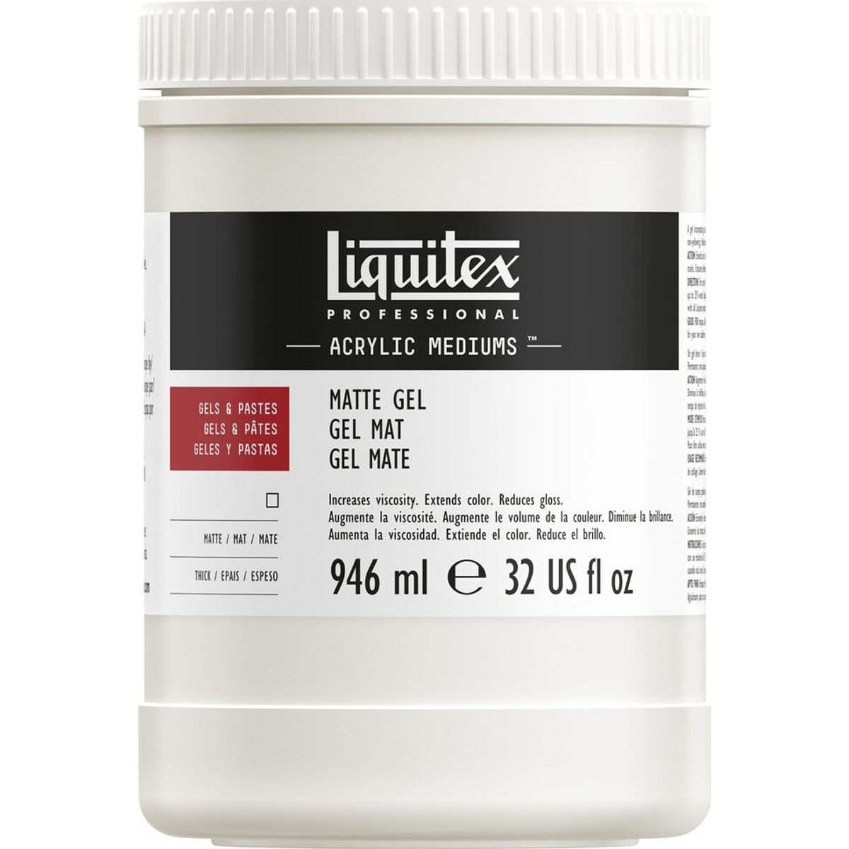 Liquitex - Matte Gel - Mat Gel Medium 946 Ml