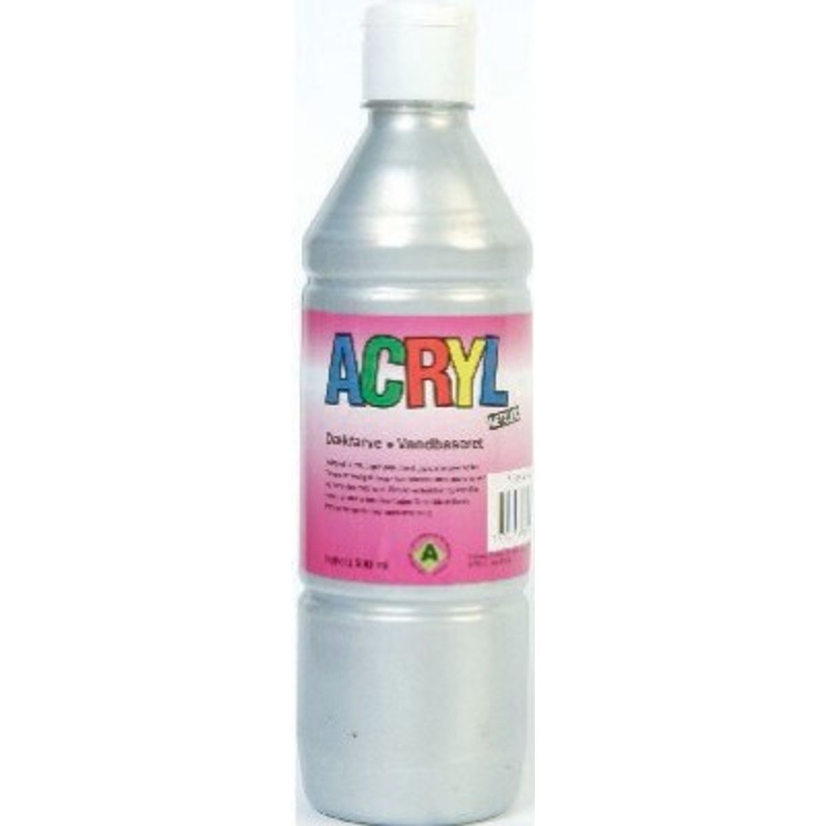 Fantasy Color - Acryl Maling - Metallic Sølv - 500 Ml - Fantasy