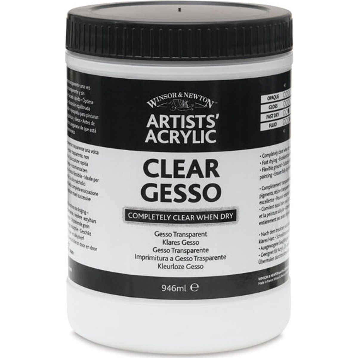 Winsor & Newton - Clear Gesso 946 Ml