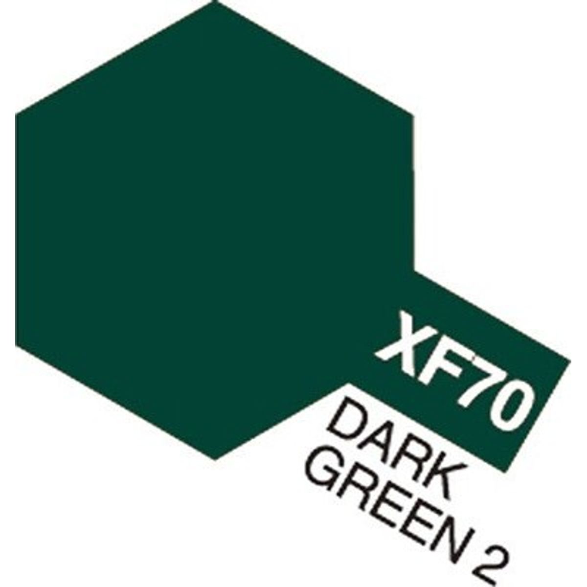 Tamiya - Acrylic Mini - Xf-70 Dark Green 2 Semi Gloss 10 Ml - 81770