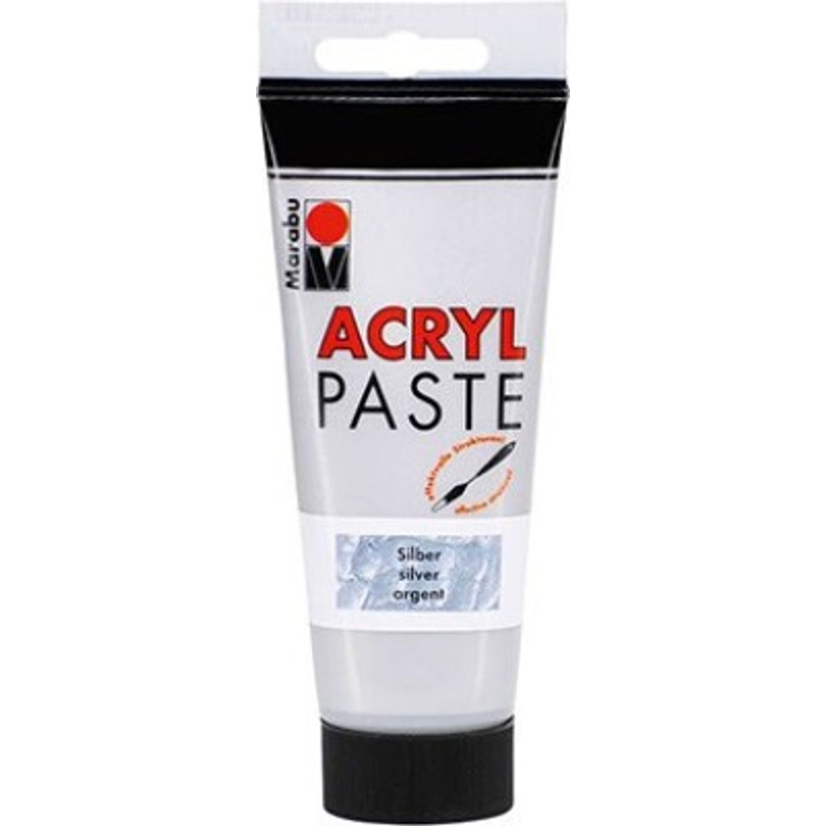 Strukturpasta Akryl - Acryl Paste - Sølv - 100 Ml - Marabu