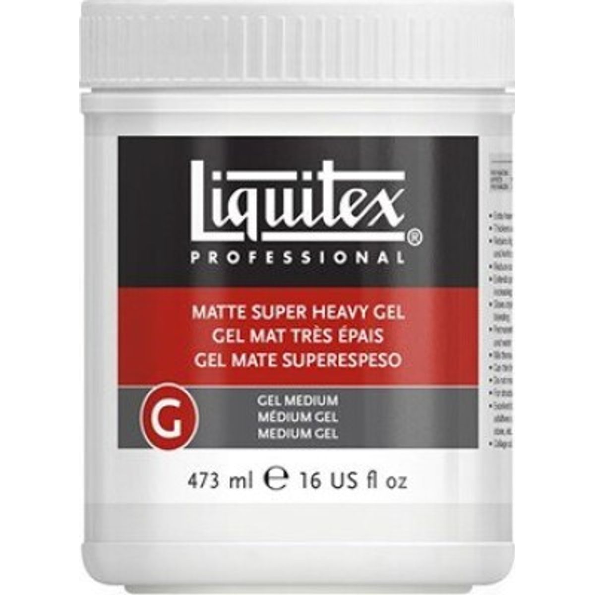 Liquitex - Matte Super Heavy Gel Medium 473 Ml