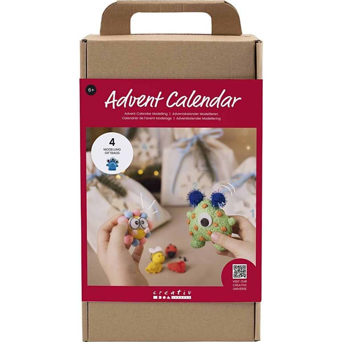 Kreativ Adventskalender - Modellering Diy - 4 Gaver