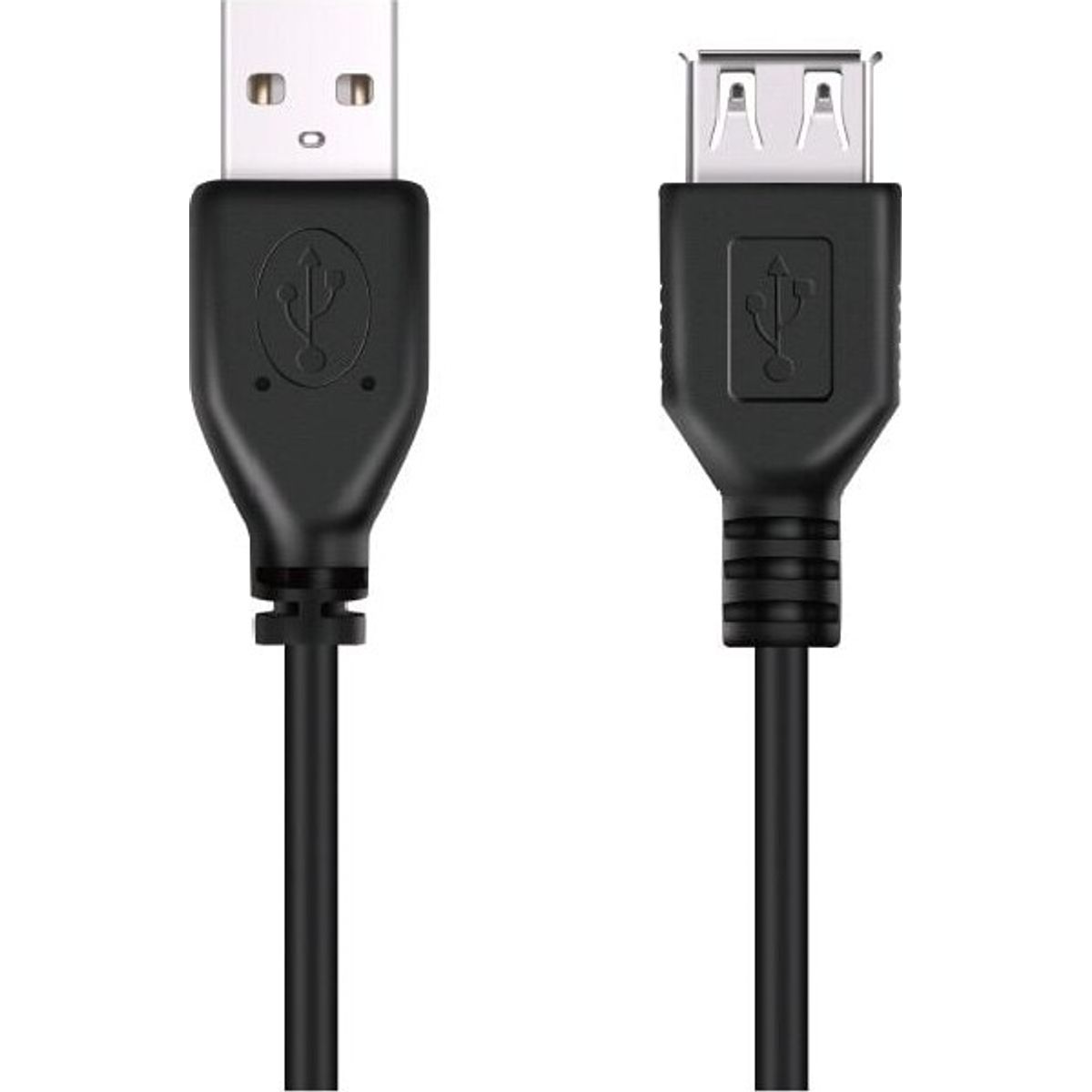 Usb Forlænger Kabel - Hun-til-han - 1,5 M - Sort