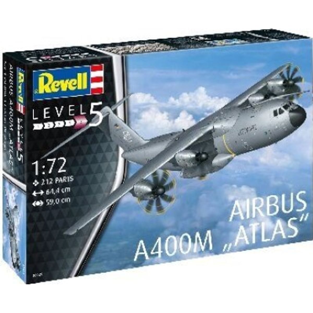 Revell - Airbus A400m Atlas Fly Byggesæt - 1:72 - Level 5 - 03929