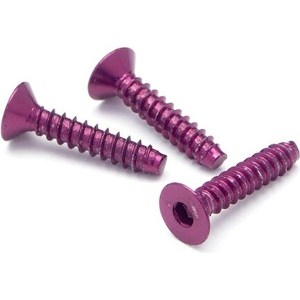 Alu Tp Flat Hd Screw 3 X15mm Hex Socket/purple/5pc - Hpz079 - Hpi Racing