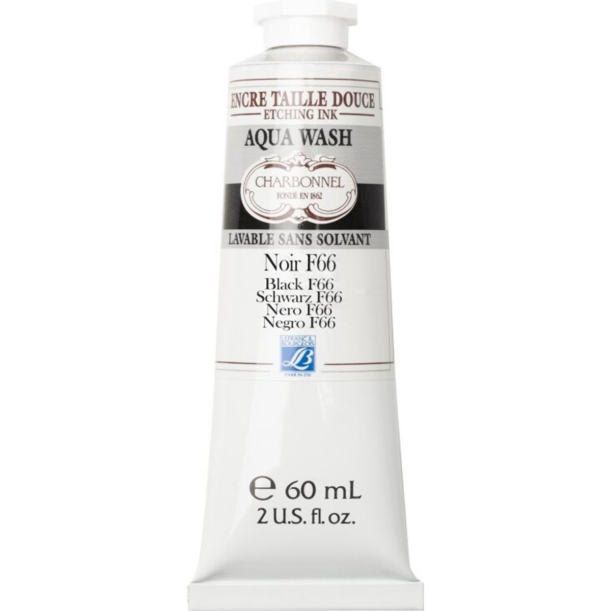 Charbonnel - Printing Ink Blæk - Sort F66 60 Ml