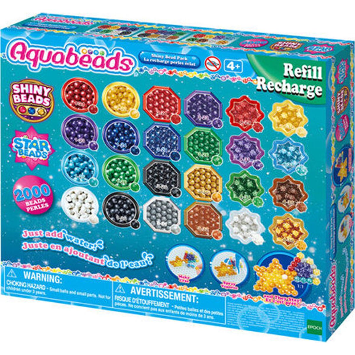 Aquabeads Perler - Shiny Refill Sæt - 2000 Stk