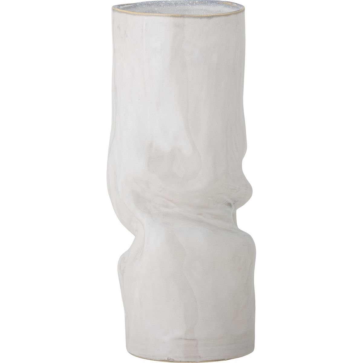 Bloomingville - Araba Vase - Hvid - Stentøj - H 29,5 Cm