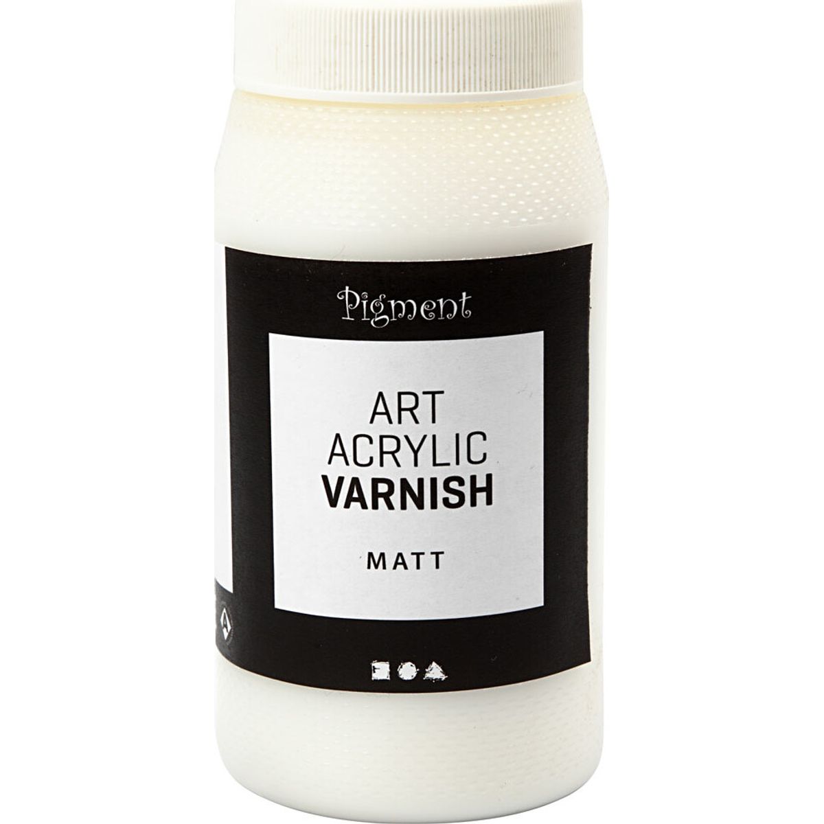 Art Acrylic Slutfernis - Mat Transparent - Hvid - 500 Ml