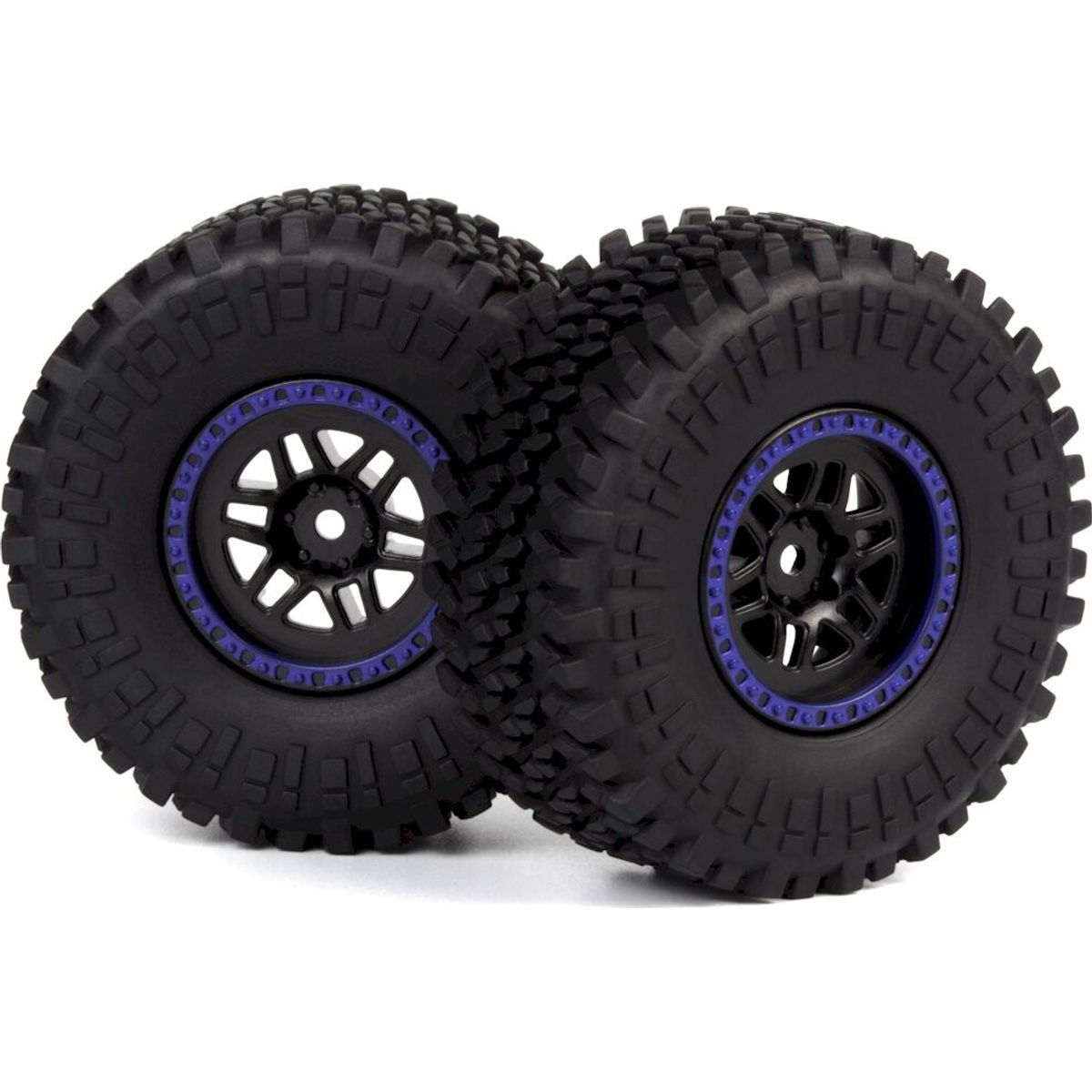 Assembled Wheel & Tyre (blue/2pcs) - Mv150735 - Maverick Rc