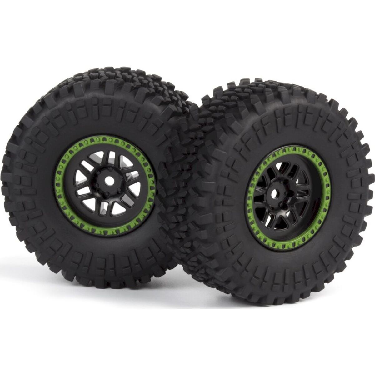 Assembled Wheel & Tyre (green/2pcs) - Mv150736 - Maverick Rc