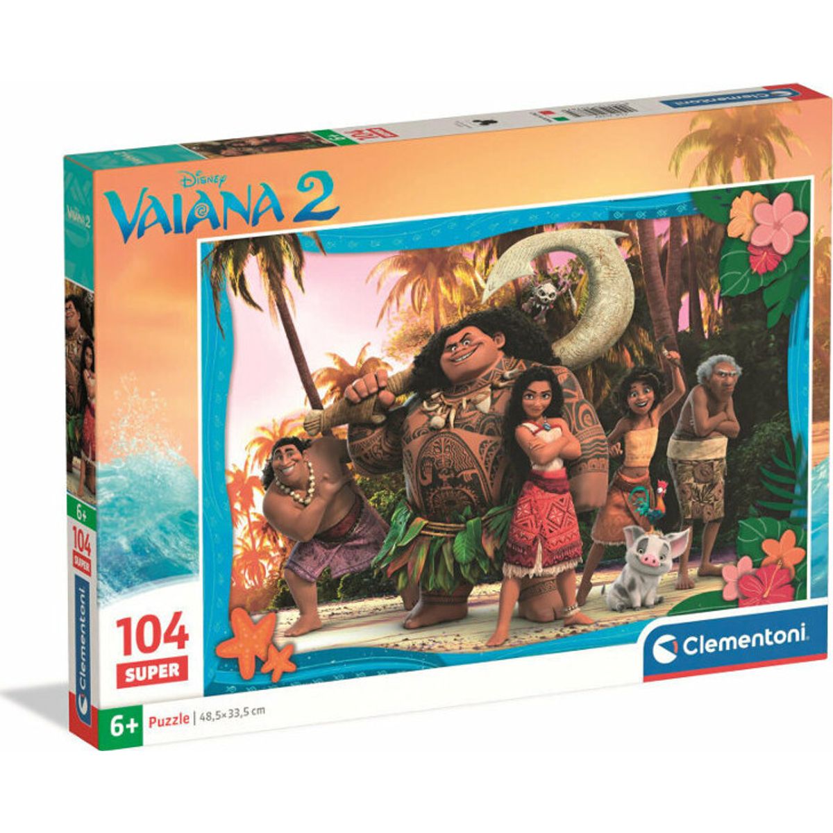 Disney Puslespil - Vaiana 2 - Super - 104 Brikker - Clementoni