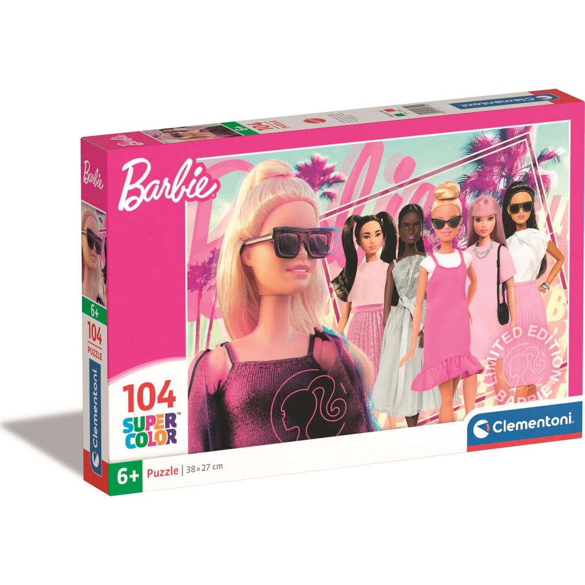 Barbie Puslespil - Super Color - 104 Brikker - Clementoni