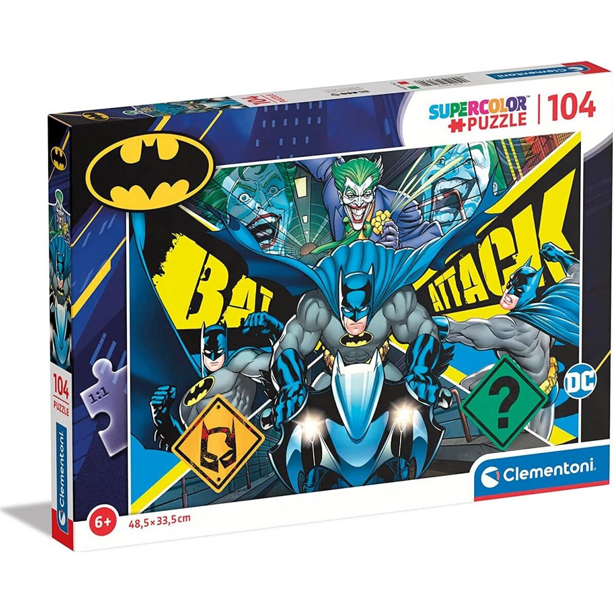 Clementoni Puslespil - Batman - Super Color - 104 Brikker