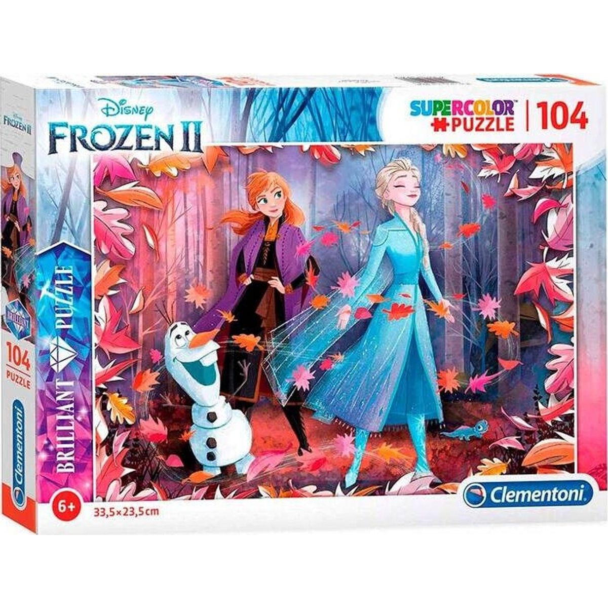 Frost Puslespil - Disney Frost 2 - Super Color - 104 Brikker - Clementoni