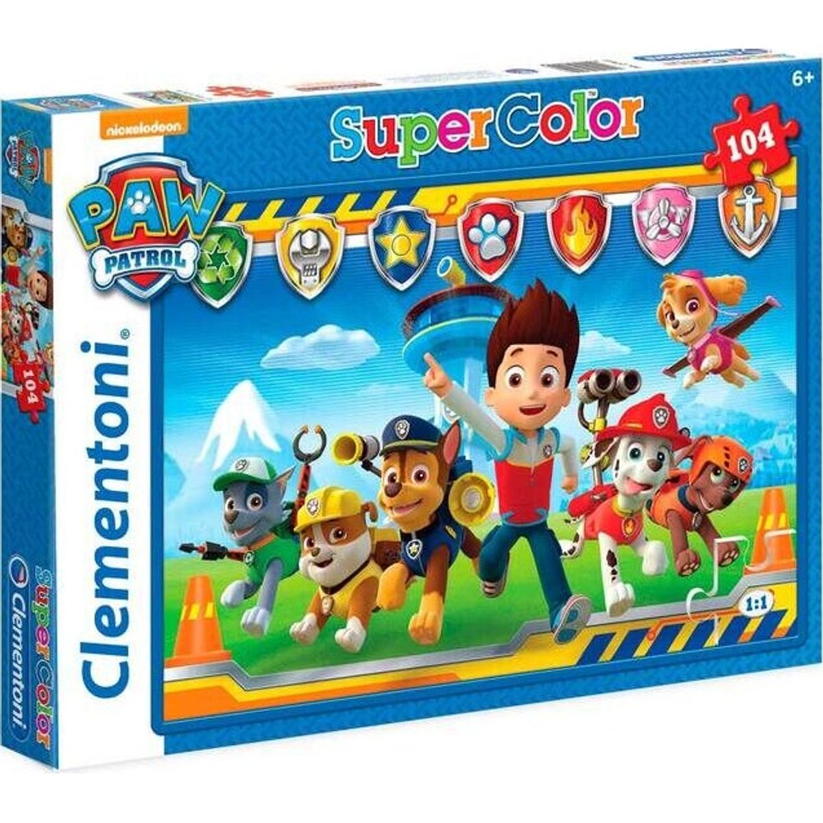 Paw Patrol Puslespil - Super Color - Clementoni - 104 Brikker