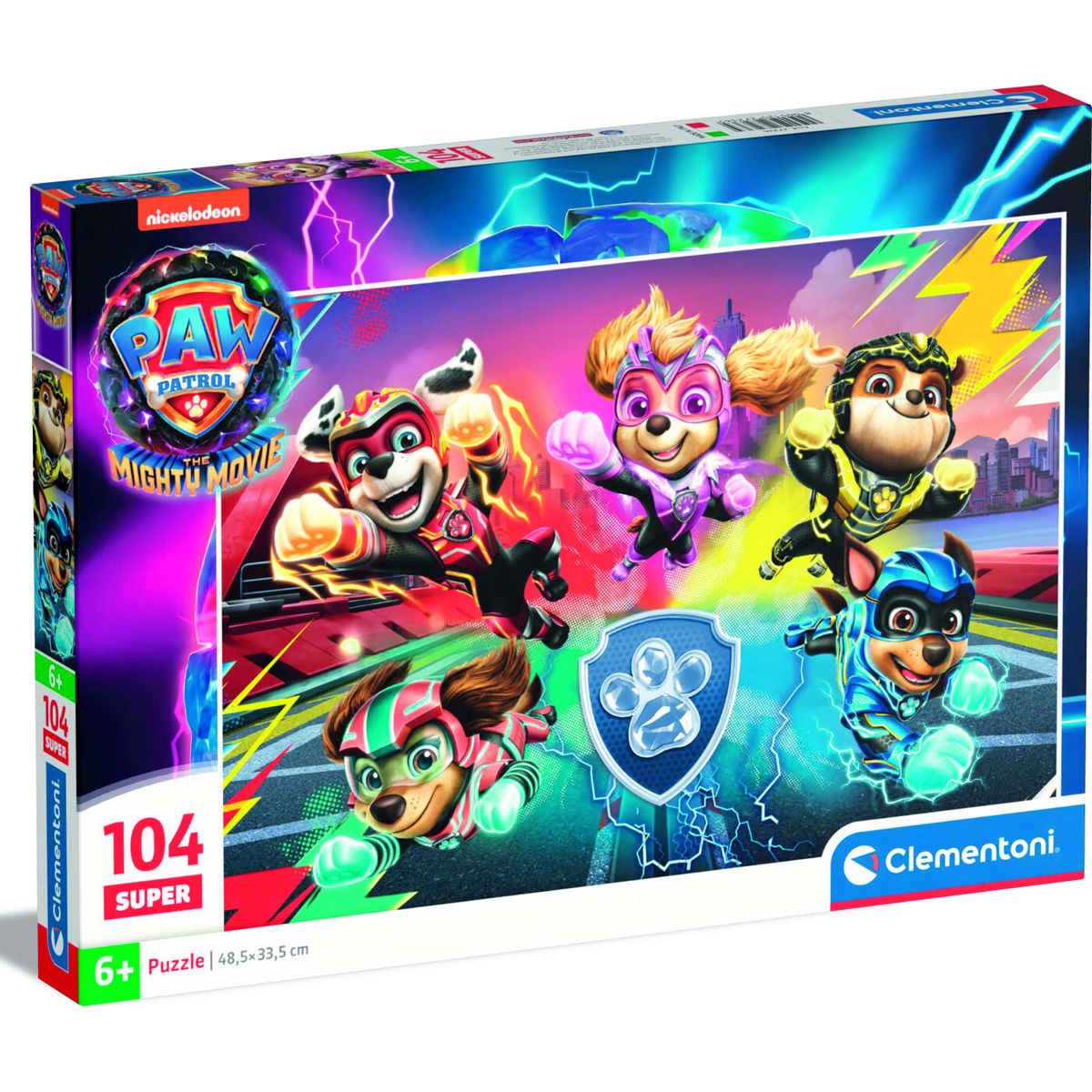 Paw Patrol Puslespil - The Mighty Movie - 104 Brikker - Clementoni