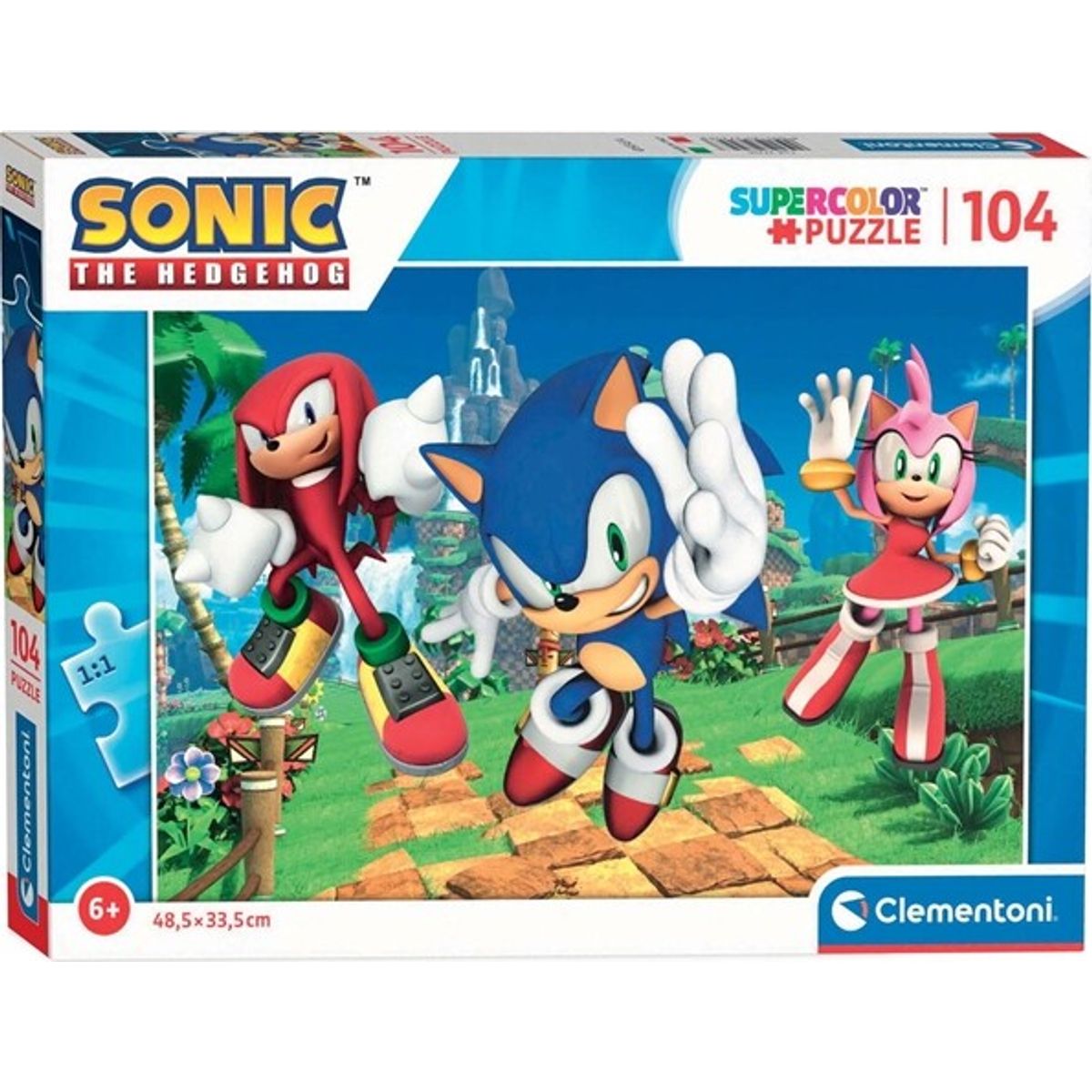 Clementoni Puslespil - Sonic The Hedgehog - Super Color - 104 Brikker