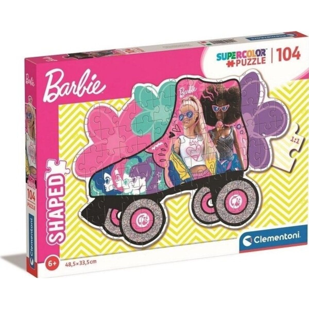 Barbie Puslespil - Rulleskøjte - 104 Brikker - Clementoni