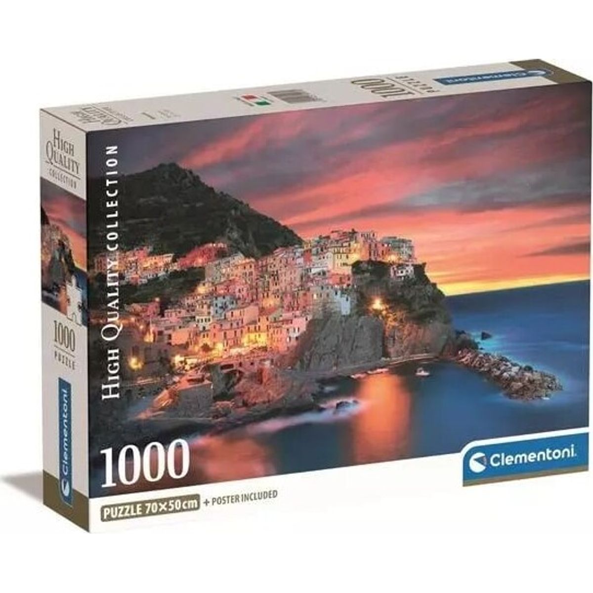 Clementoni Puslespil - Italien Manarola - High Quality - 1000 Brikker