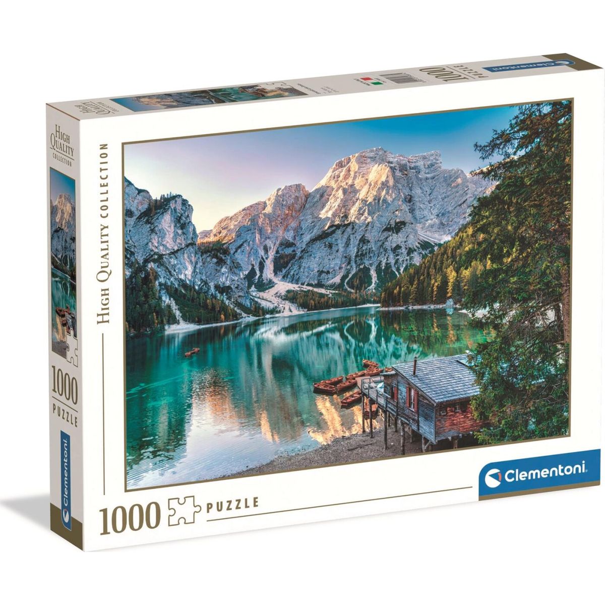 1000 Puslespil Hqc Emerald Lake Braies Brikker