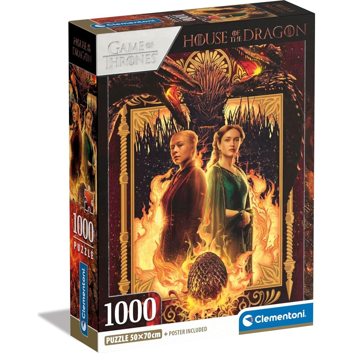 Clementoni Puslespil - House Of The Dragon - High Quality - 1000 Brikker