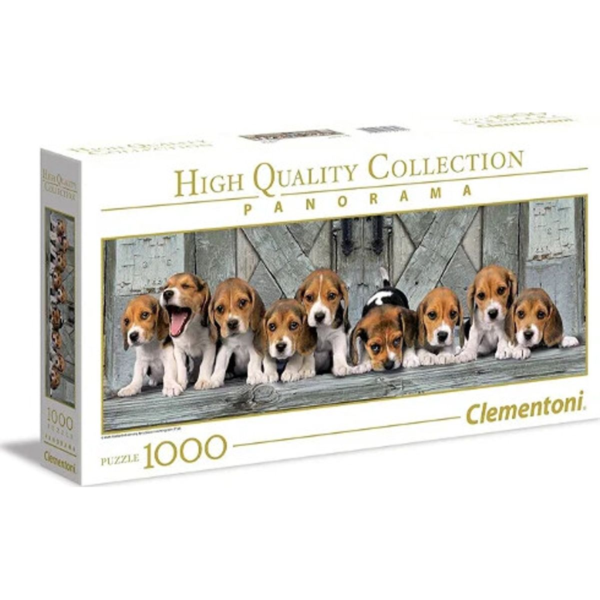 Clementoni Puslespil - Beagles - High Quality Panorama - 1000 Brikker