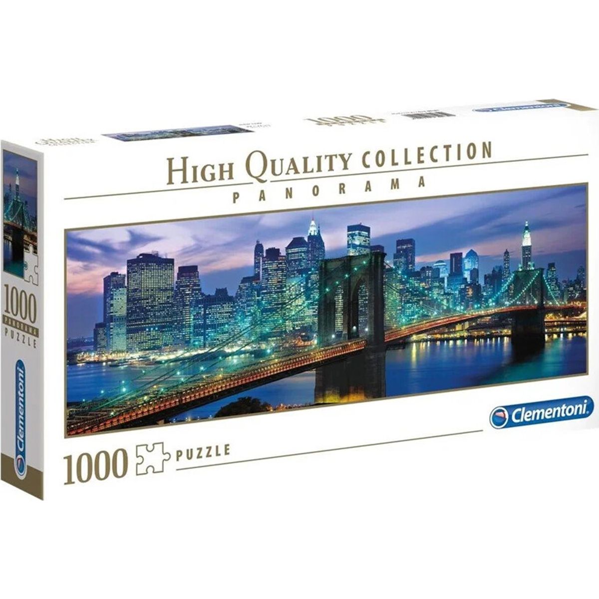 Clementoni Puslespil - Brooklyn Bridge - High Quality Panorama - 1000 Brikker