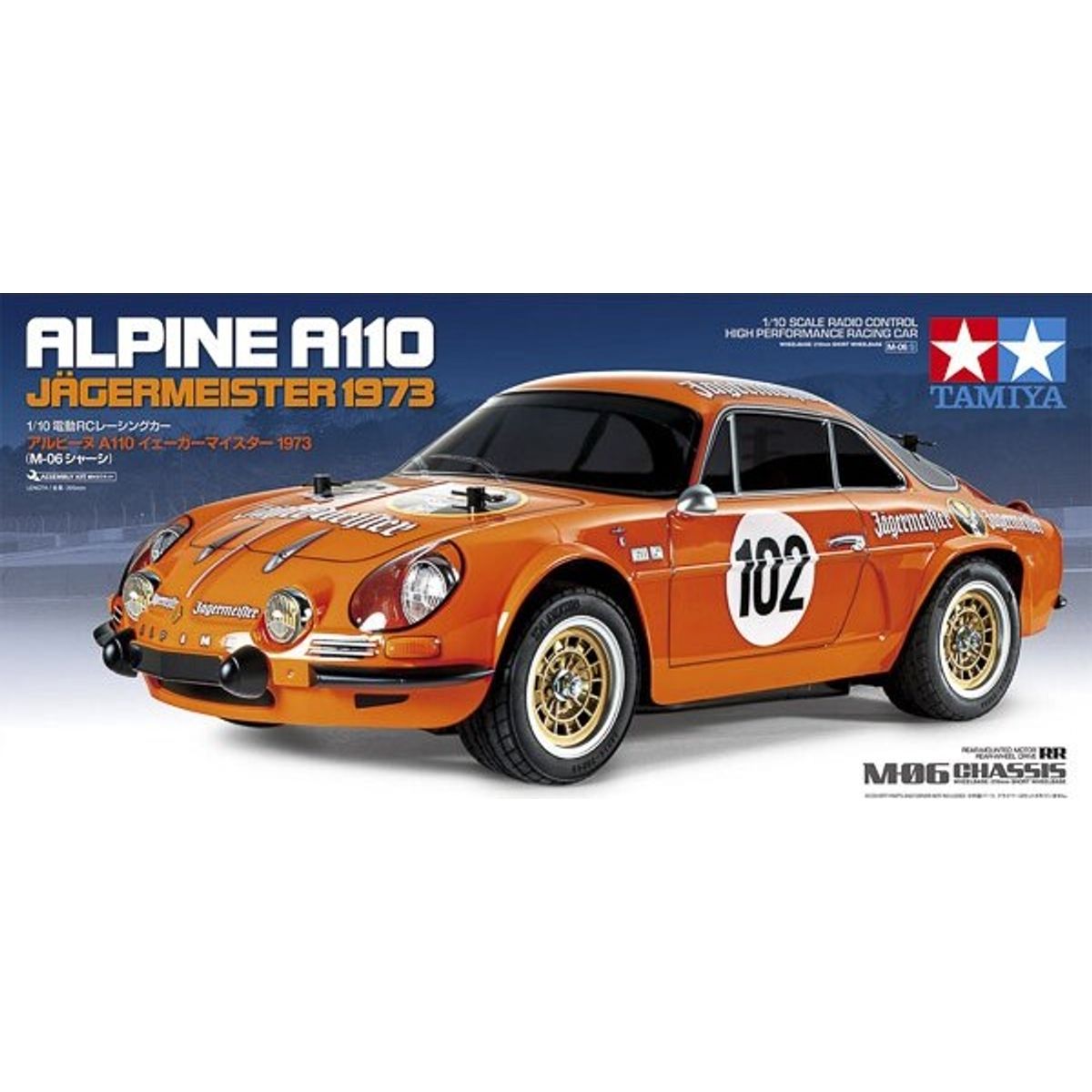 Tamiya - Rc Alpine A110 Jägermeister 1973 M-06 Fjernstyret Bil Byggesæt - 1:10 - 58708