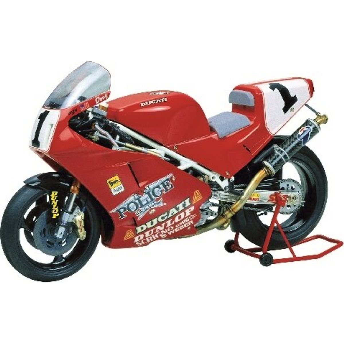 Tamiya - Ducati 888 Superbike Motorcykel Byggesæt - 1:12 - 14063