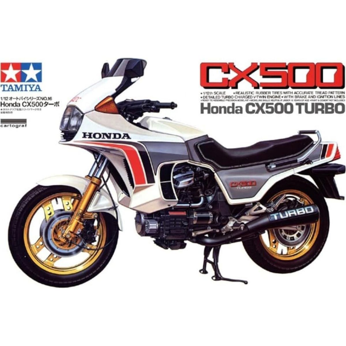 Tamiya - Honda Cx500 Turbo Motorcykel Byggesæt - 1:12 - 14016