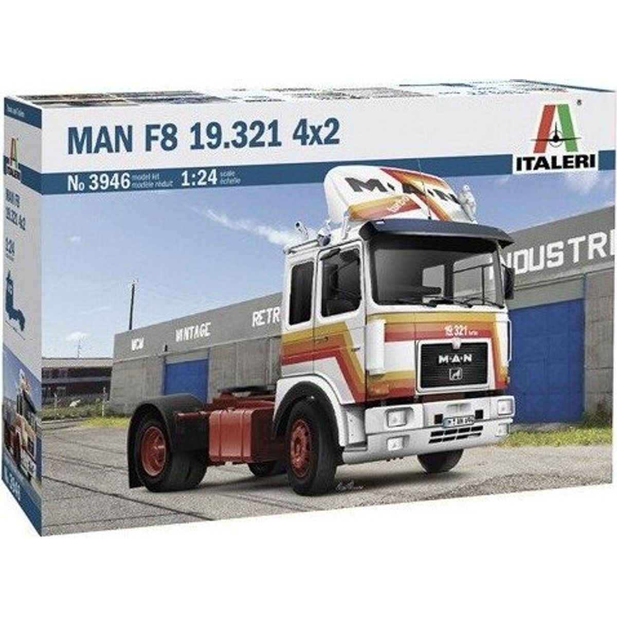 Italeri - Man F8 Lastbil Byggesæt - 1:24 - 3946