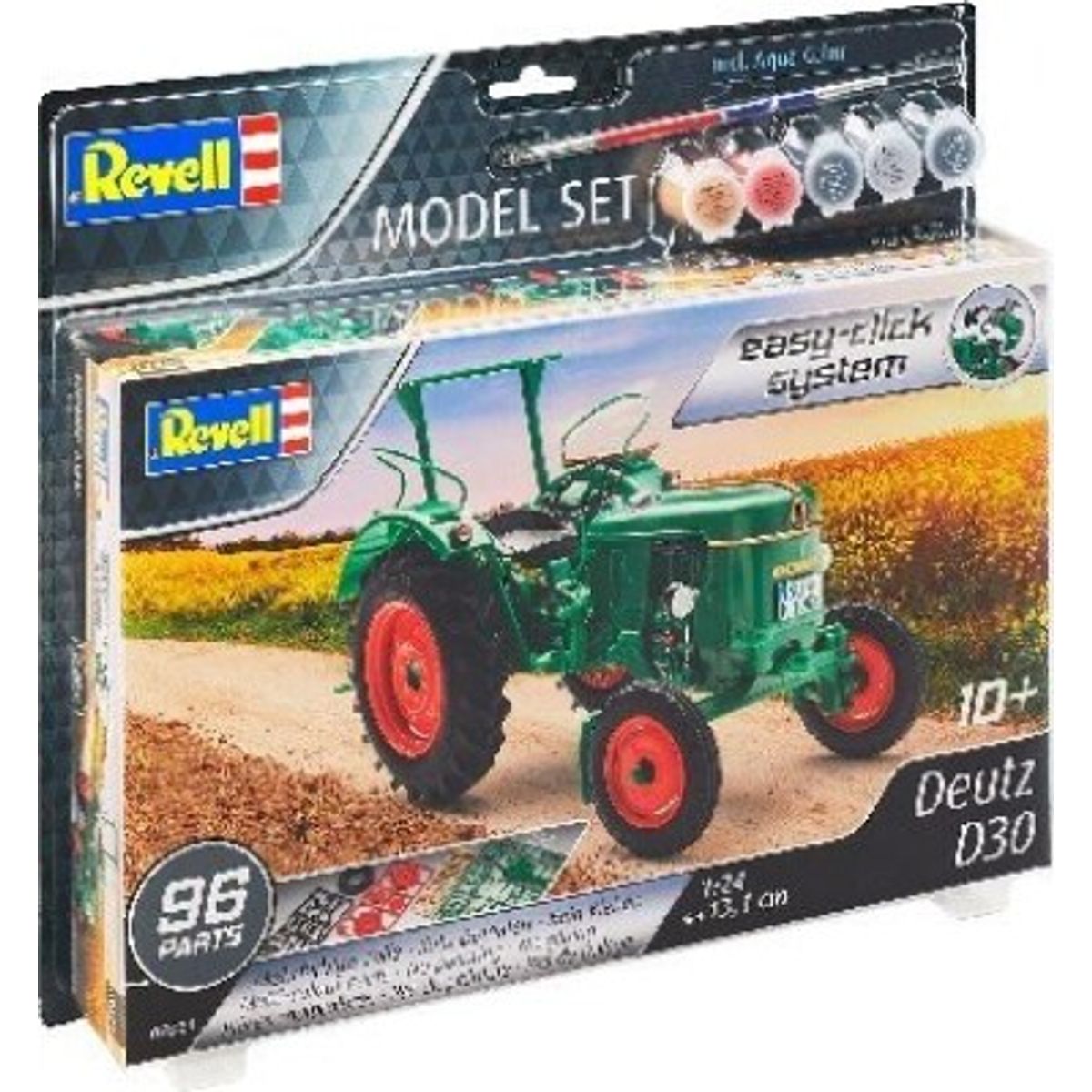 Revell - Deutz D30 Traktor Byggesæt Med Maling - 1:24 - 96 Dele