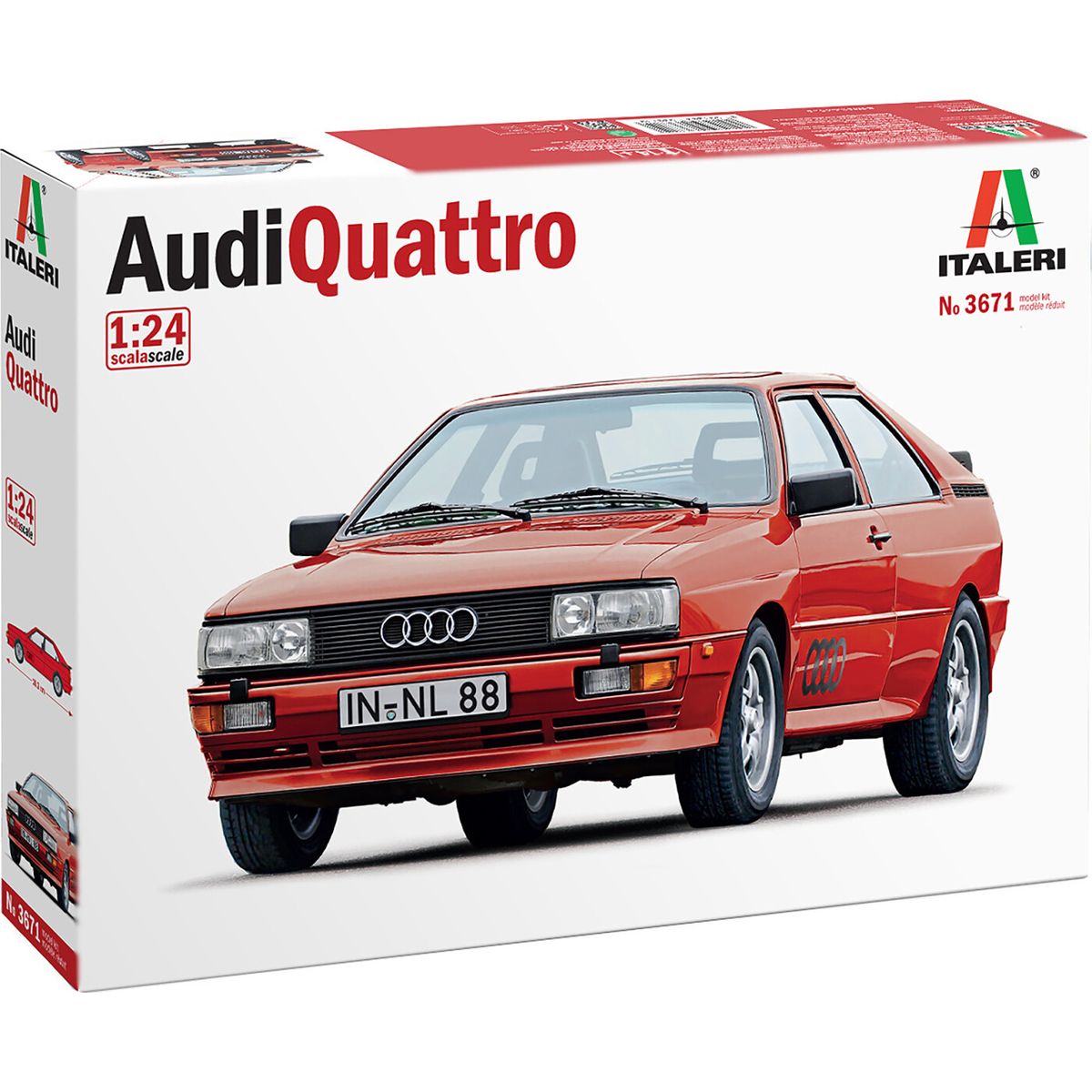 Italeri - Audi Quattro Model Bil Byggesæt - 1:24 - 3671