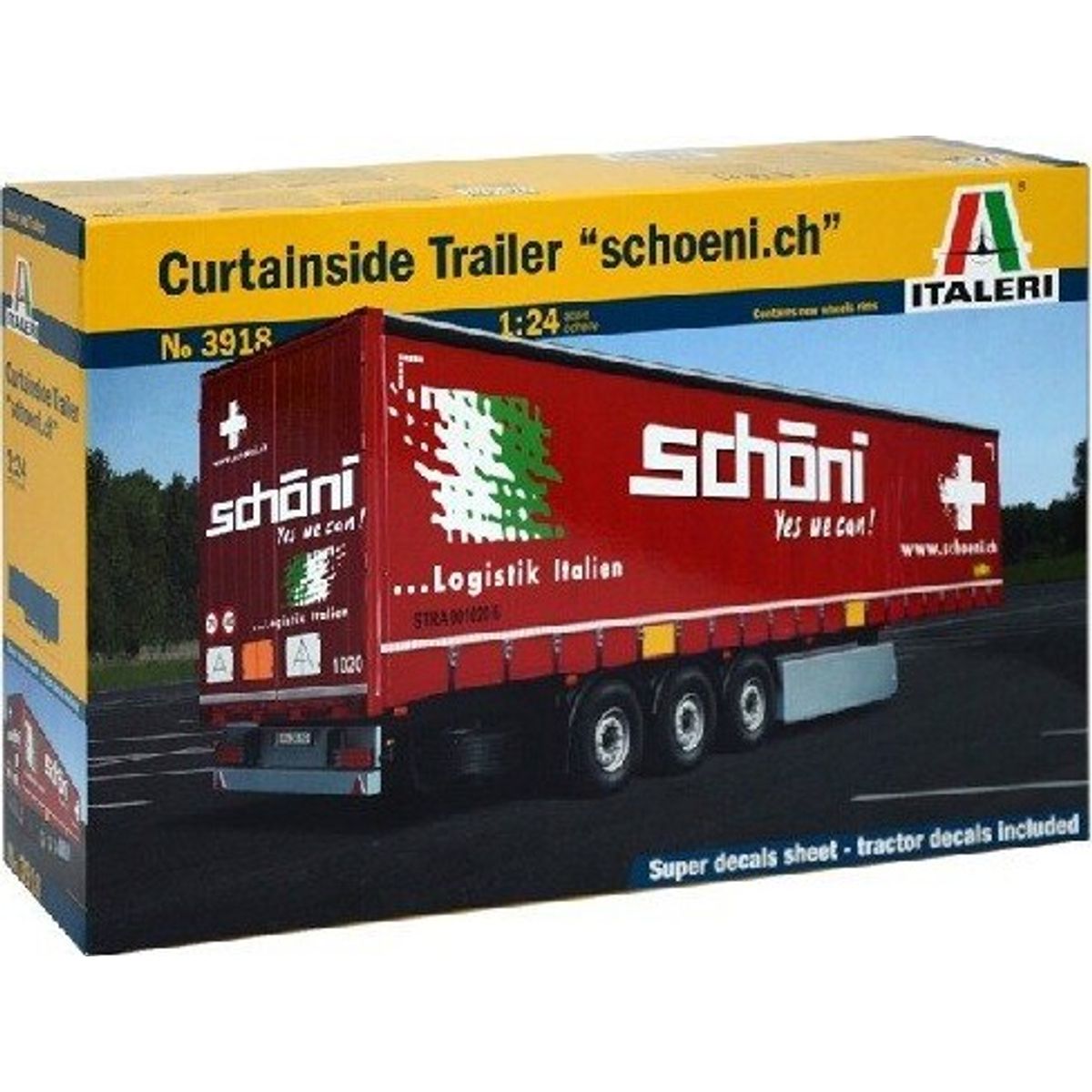 Italeri - Curtainside Trailer Byggesæt - 1:24 - 3918