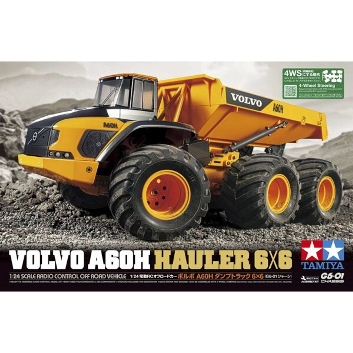 Tamiya - Rc Volvo A60a Hauler 6x6 G6-01 Fjernstyret Bil Byggesæt - 1:24 - 58676