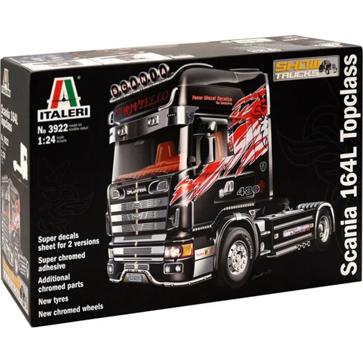 Italeri - Scania 164l Topclass Lastbil Byggesæt - 1:24 - 3922